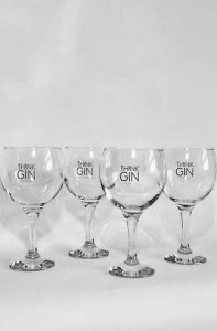 Branded Think Gin Balloon Glasses